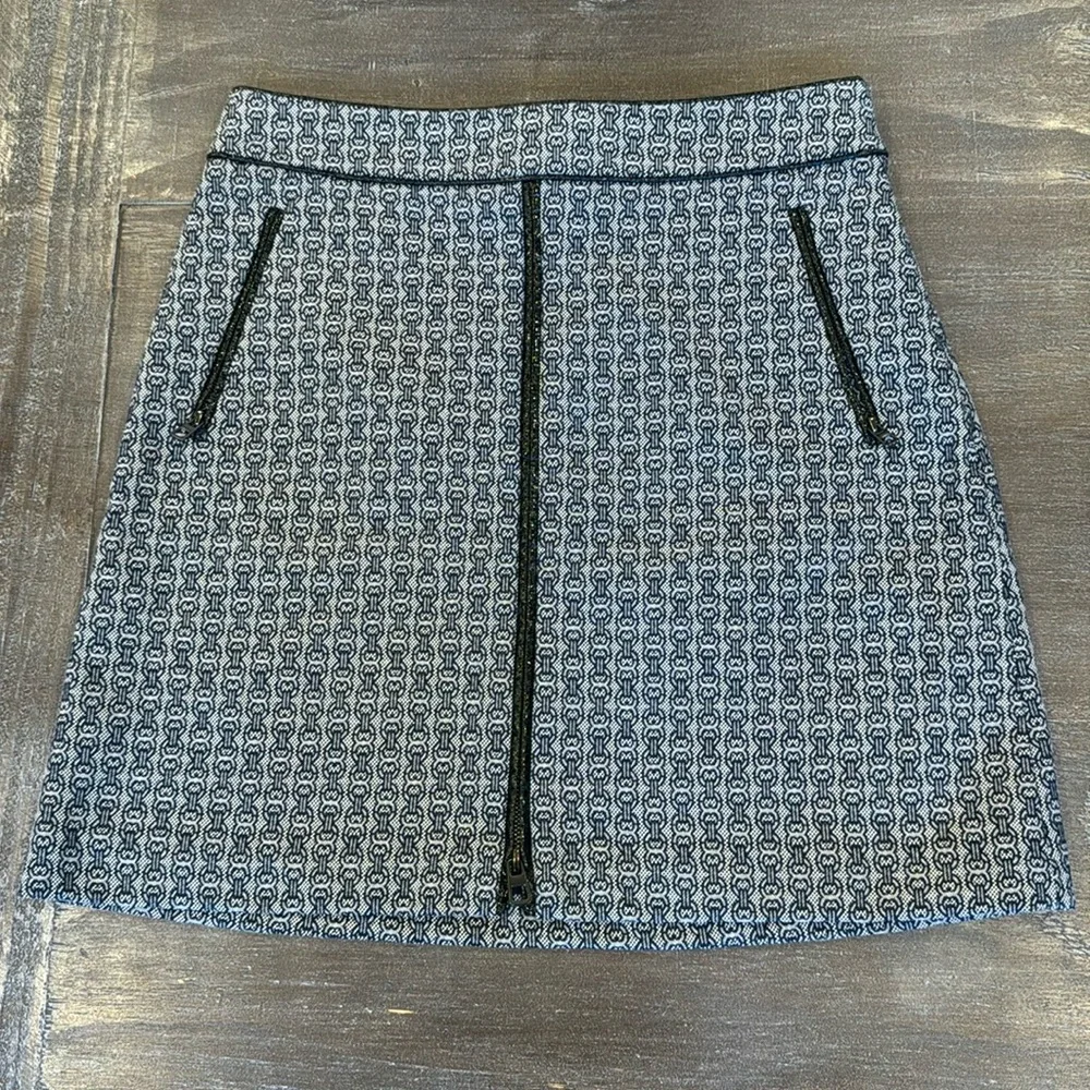 Tory Burch Chaumont Jacquard Chain Link Print Skirt Size 4